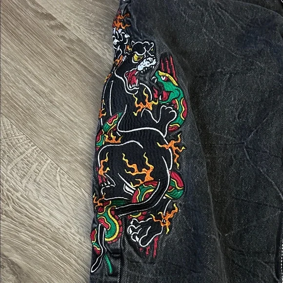 Embroidered Black Jeans Ambush 100% cotton - Picture 2 of 7